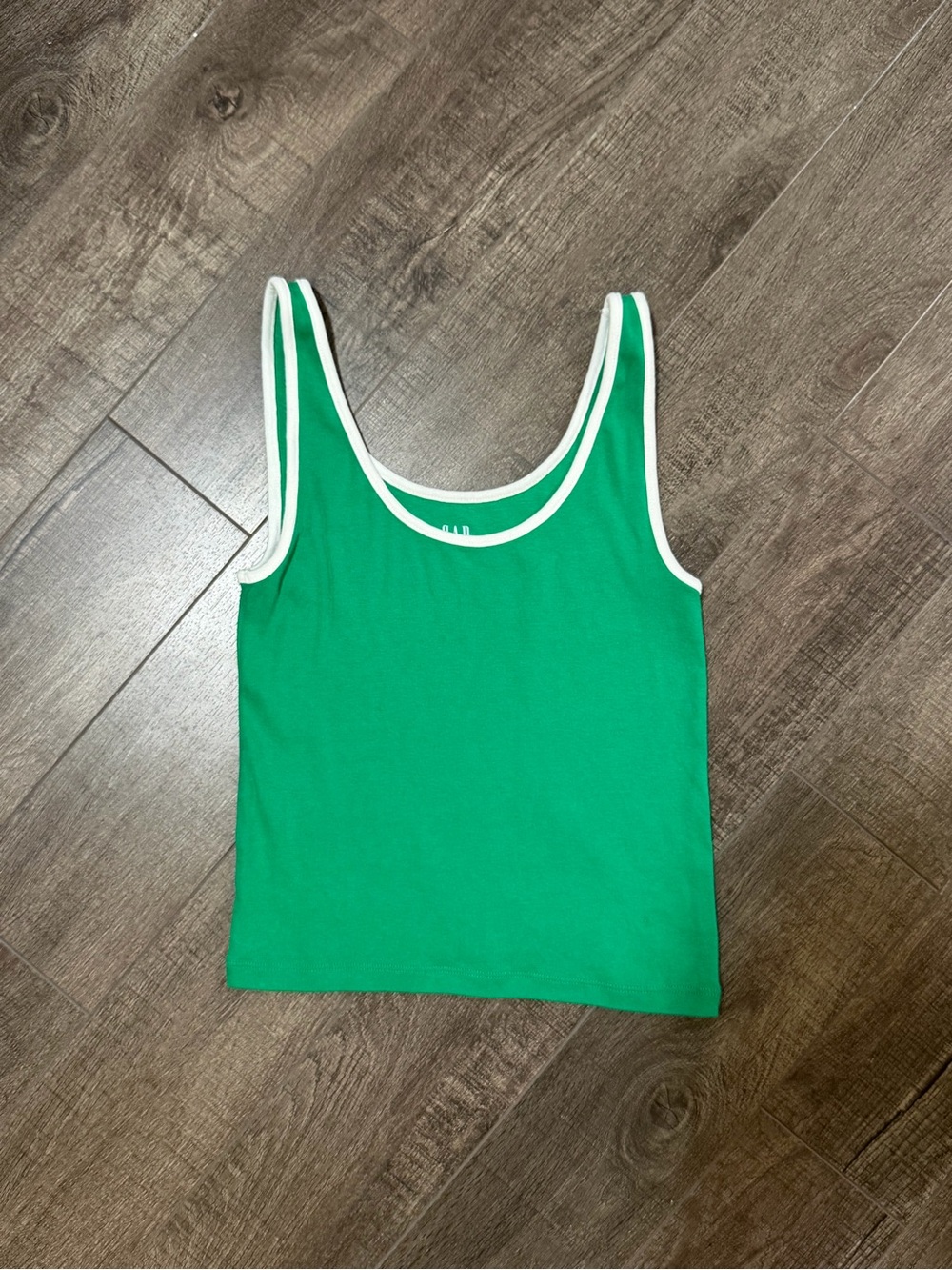 Gap Tank Top - Green / white - size small